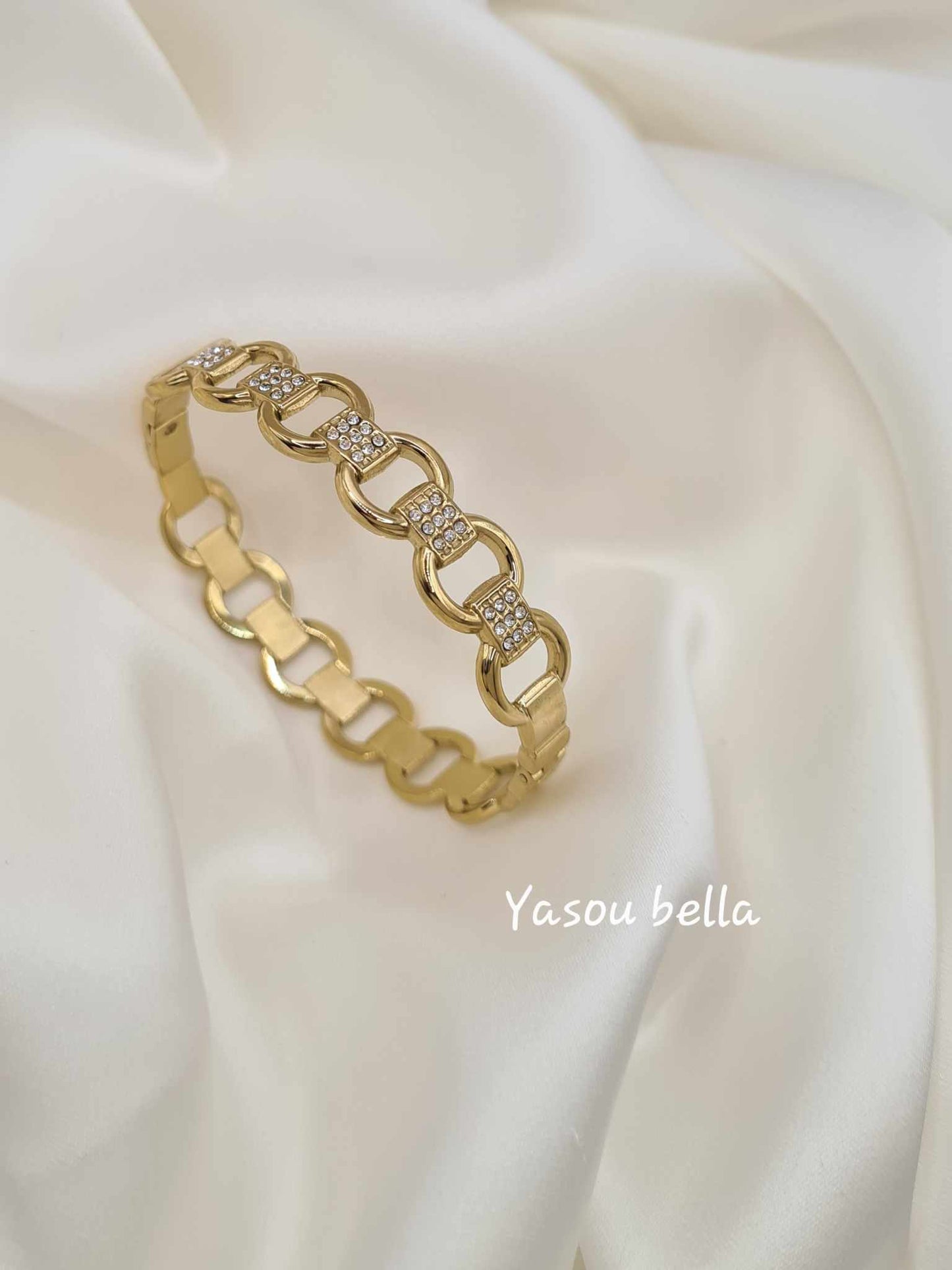 Bracelet Multi Ring Strass (d 5,5cm)