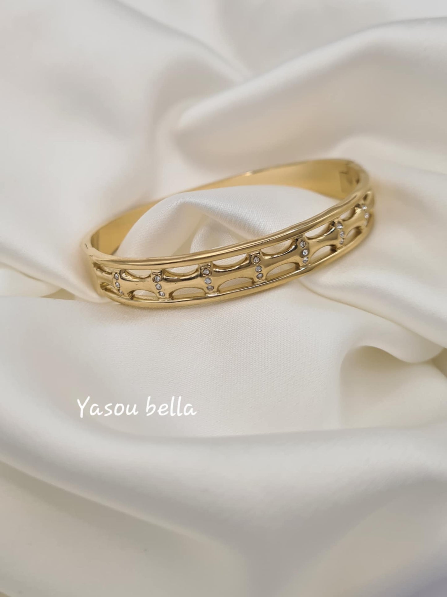 Bracelet Bambou Triple Strass